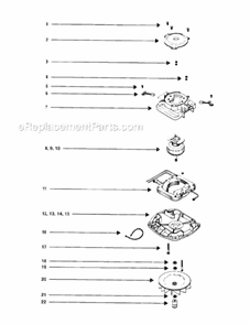 Page E Diagram and Parts List for SC888J-1  Sanitaire Upright Vacuum