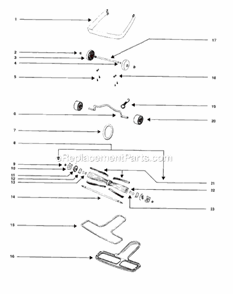 Page C Diagram and Parts List for SC888K  Sanitaire Upright Vacuum