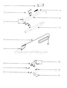 Page D Diagram and Parts List for SC888K  Sanitaire Upright Vacuum