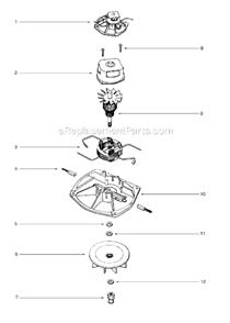 Page E Diagram and Parts List for SC889A  Sanitaire Upright Vacuum