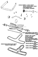Page E Diagram and Parts List for SC899E-1  Sanitaire Upright Vacuum