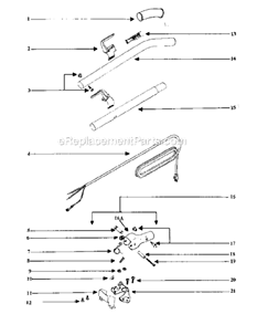 Page C Diagram and Parts List for SC899E-2  Sanitaire Upright Vacuum