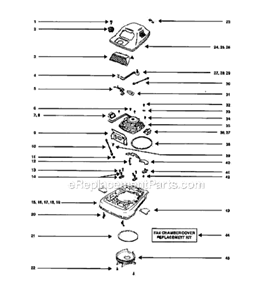 Page B Diagram and Parts List for SC899F  Sanitaire Upright Vacuum