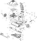 Page B Diagram and Parts List for SC9050B  Sanitaire Upright Vacuum