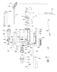 Page B Diagram and Parts List for SC9180B  Sanitaire Upright Vacuum