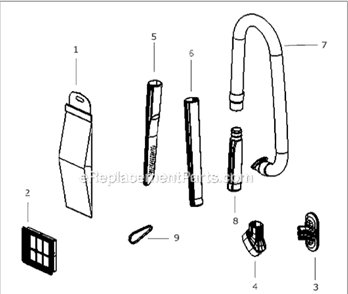 Part Location Diagram of EL095 Frigidaire Electrolux Upright Cogged