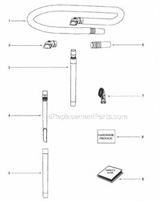Page A Diagram and Parts List for SP5816A  Sanitaire Upright Vacuum
