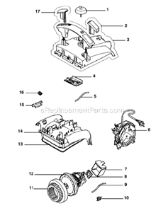 Page C Diagram and Parts List for SP6952AC  Sanitaire Canister Vacuum