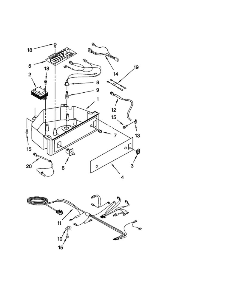 Control Panel Diagram and Parts List for CSW45PA1D  Scotsman-Residential Ice Maker
