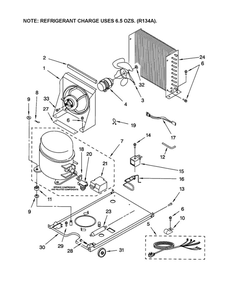 Part Location Diagram of 2217223 Scotsman-Residential Ice maker compressor overload protector