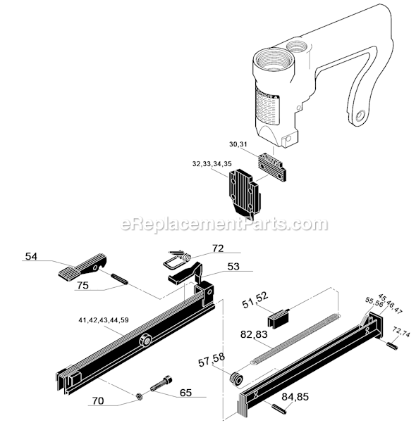 Page B Diagram and Parts List for J 060002N JN 1/2 Senco Nailer
