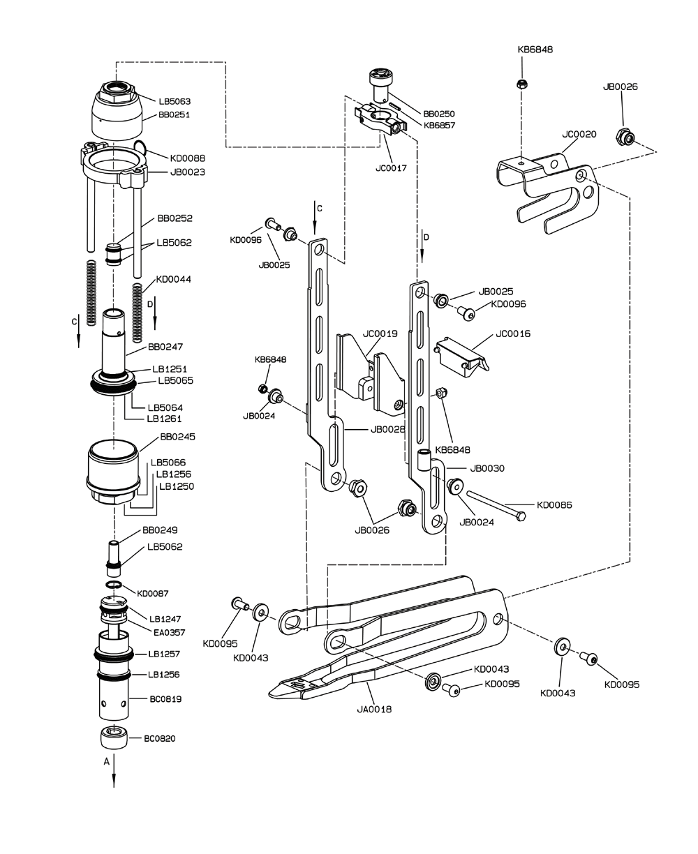 Diagram 2 Diagram and Parts List for DFPXP  Senco Nailer