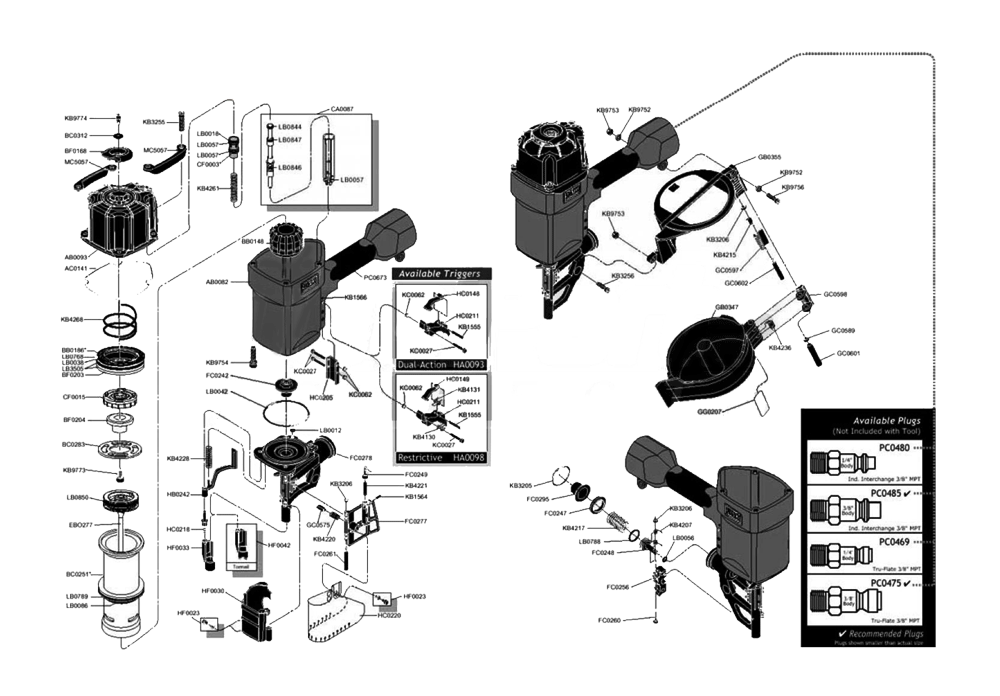 Diagram Diagram and Parts List for SCN65  Senco Nailer