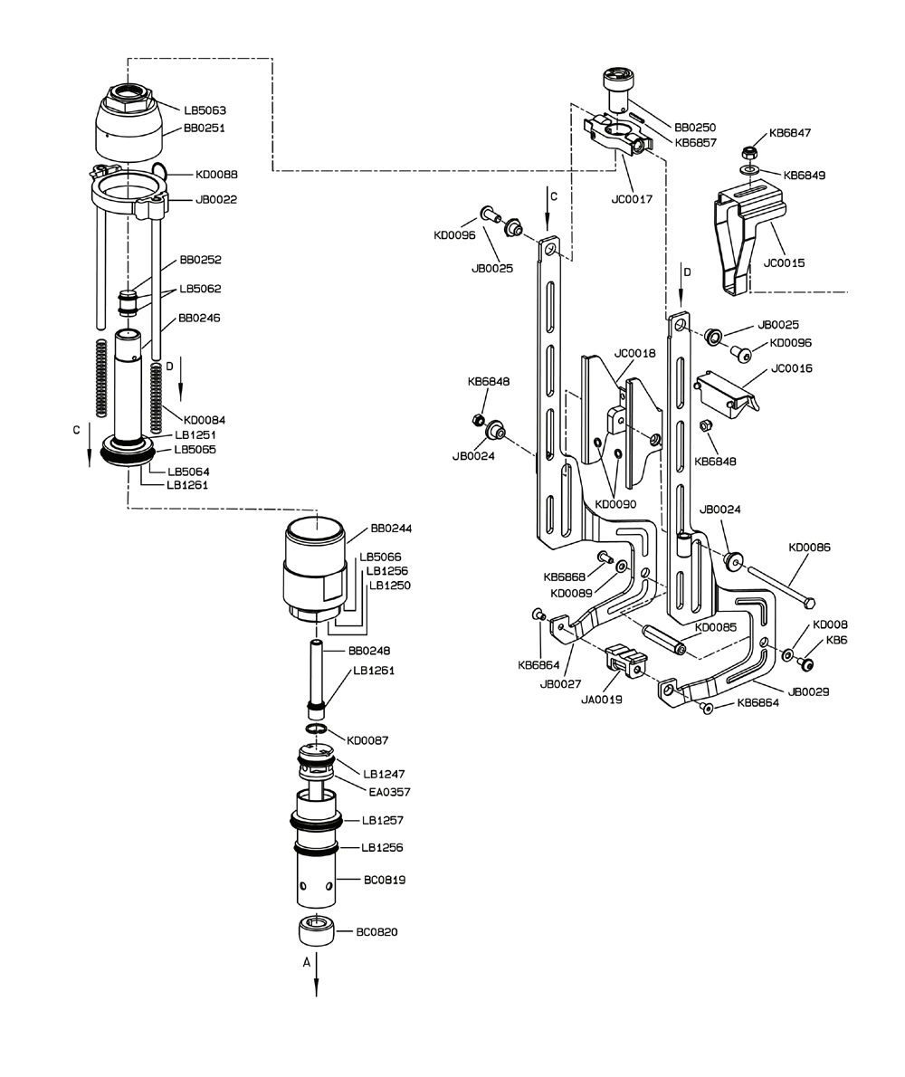 Diagram 2 Diagram and Parts List for F75SXP  Senco Nailer