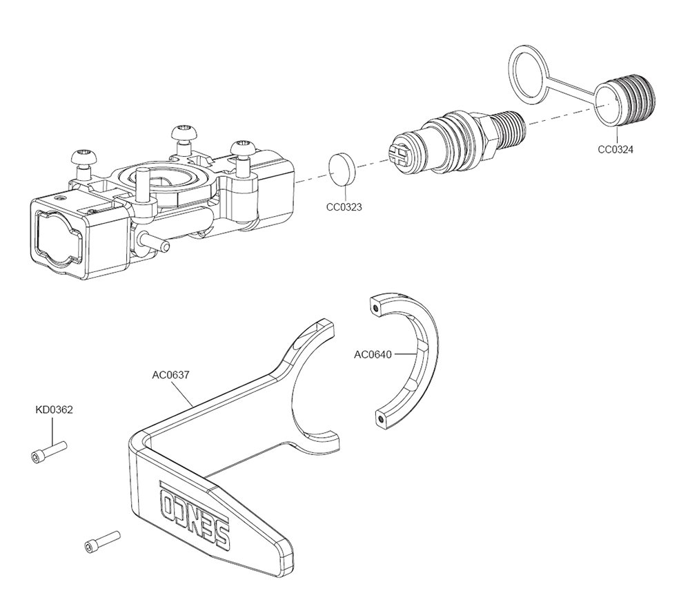 Fig-8 Diagram and Parts List for F-35XP 10G0001N Senco Nailer