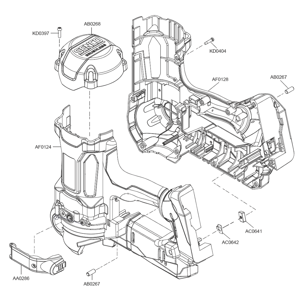 Fig-2 Diagram and Parts List for F-35FRHXP 10H0001N Senco Nailer