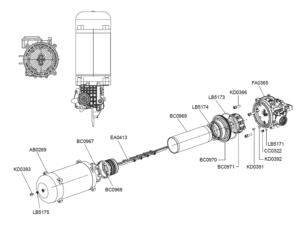 Fig-3 Diagram and Parts List for F-35XP 10G0001N Senco Nailer