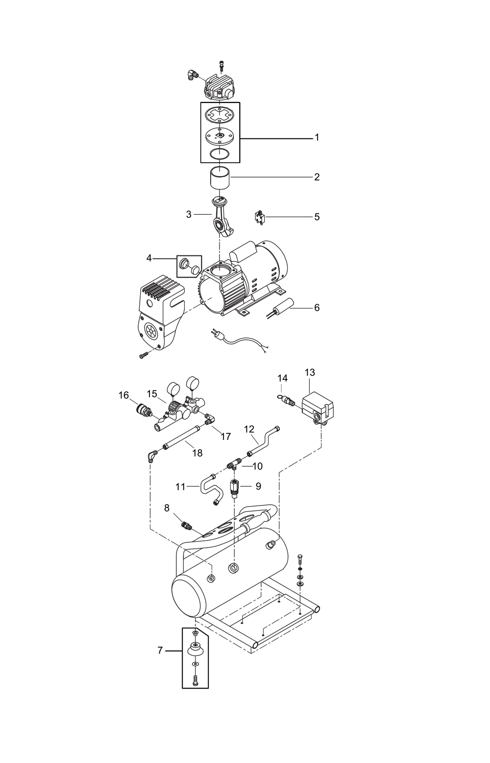 Diagram Diagram and Parts List for PC1010N  Senco Compressor