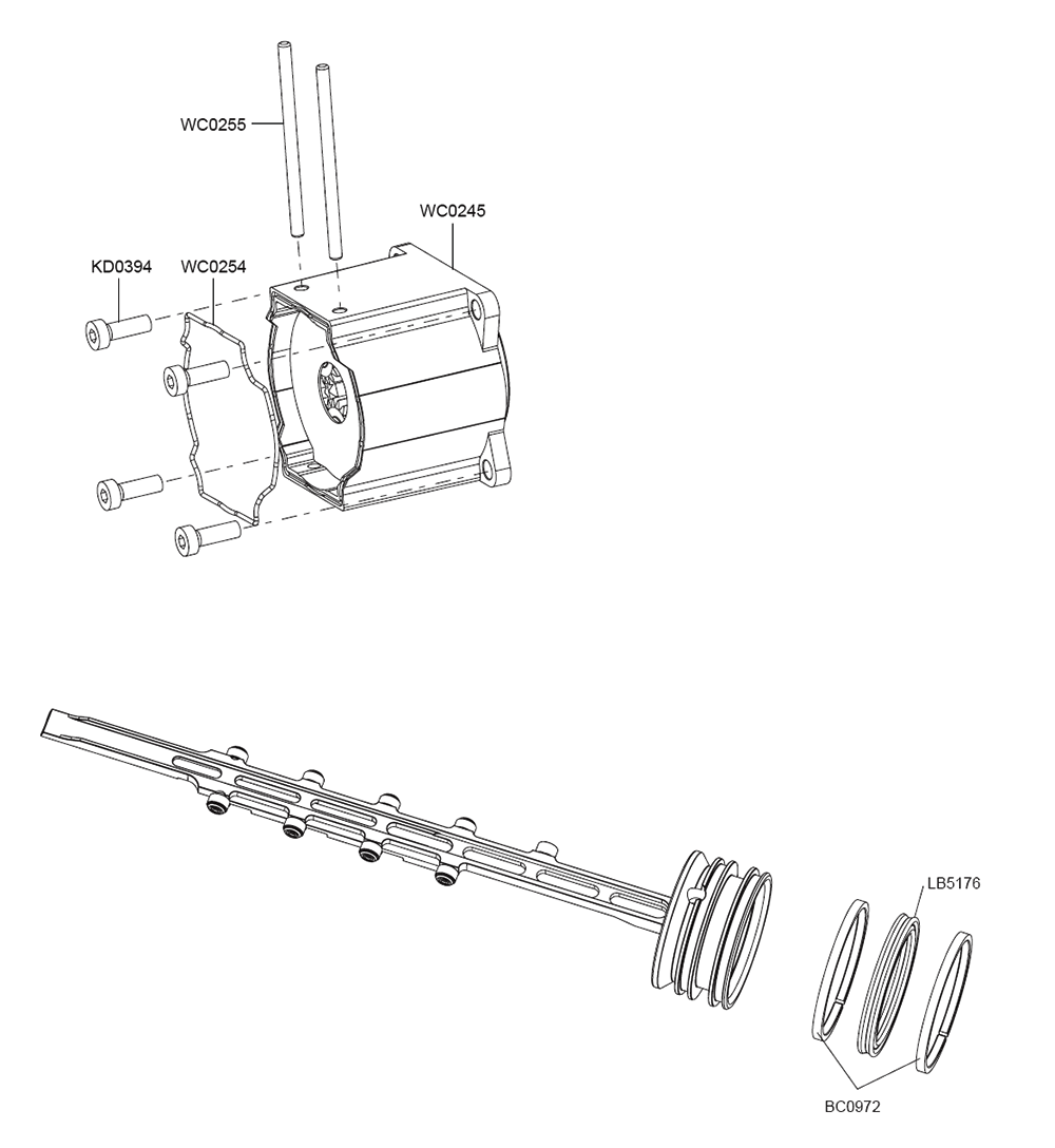 Fig-9 Diagram and Parts List for F-35XP 10G0001N Senco Nailer