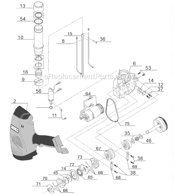 Page A Diagram and Parts List for AIRFREE41  Senco Nailer