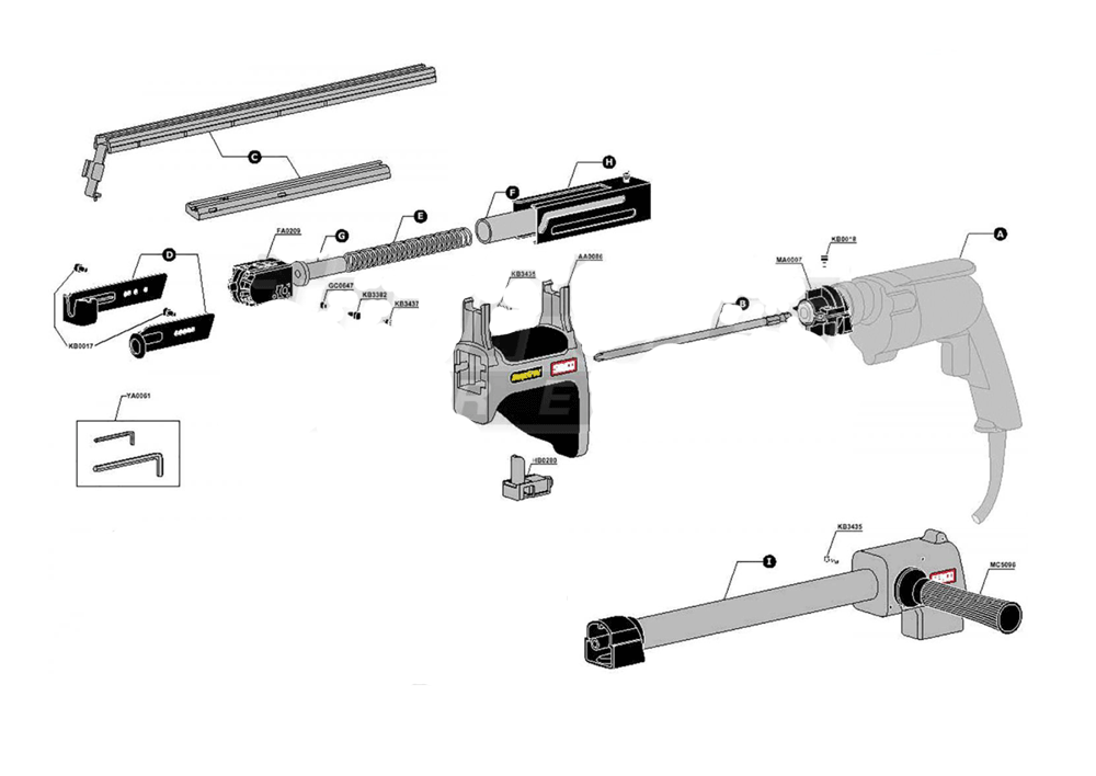 Diagram Diagram and Parts List for DS200  Senco Screwdriver