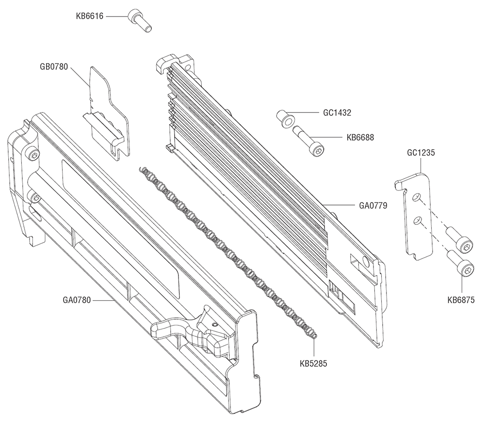 Fig-1 Diagram and Parts List for F-18XP 10M0001N Senco Nailer