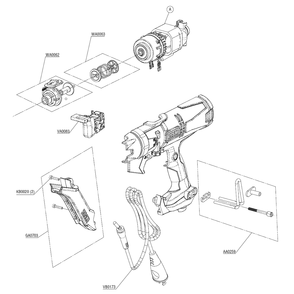 Fig-1 Diagram and Parts List for DS342-AC 10F0001N Senco Screwdriver