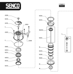Fig-0 Diagram and Parts List for JOISTPRO250MXP 10R0001N Senco Nailer