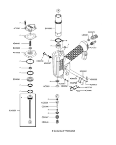 Diagram 1 Diagram and Parts List for FINISHPRO21LXP 8M0001N Senco Nailer
