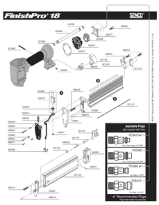 Diagram 2 Diagram and Parts List for FINISHPRO1818GA 1U0001N Senco Nailer