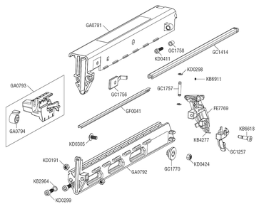 Fig-1 Diagram and Parts List for F-15XP 10L0001N Senco Nailer