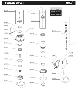 Diagram 2 Diagram and Parts List for PALLETPRO57F 4L0001N Senco Nailer