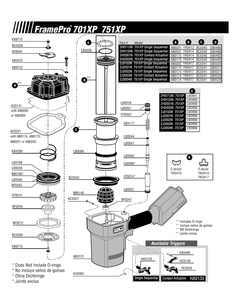 Diagram 2 Diagram and Parts List for FRAMEPRO751XP 2J0103N Senco Nailer
