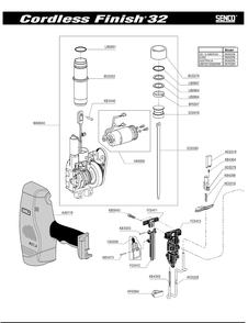 Diagram 1 Diagram and Parts List for FINISH32 2N0002N Senco Nailer