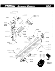 Diagram 1 Diagram and Parts List for GT90 5F0001N Senco Nailer