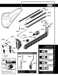 Diagram 1 Diagram and Parts List for SN325 420002 Senco Nailer