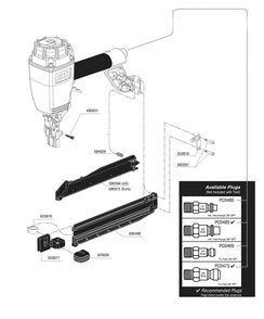Diagram 1 Diagram and Parts List for SNS45 580004N Senco Nailer