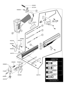 Diagram 1 Diagram and Parts List for FINISHPRO23SXP 8F0001N Senco Nailer
