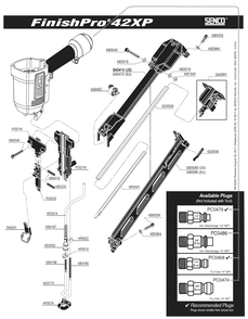 Diagram 1 Diagram and Parts List for FINISHPRO42XP15GA 4G0001N Senco Nailer