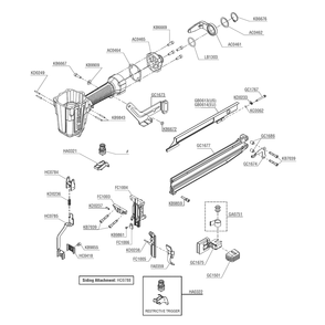 Part Location Diagram of KB7039 Senco Nylok Screw M5 * 28