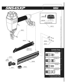 Diagram 1 Diagram and Parts List for SNS45XP16GA 580101N Senco Nailer