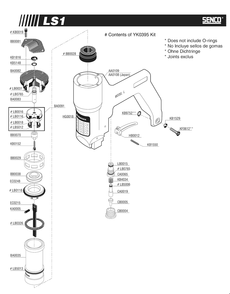 Diagram 2 Diagram and Parts List for LS118GA 200001N Senco Nailer