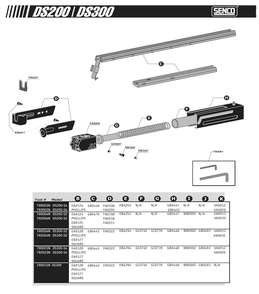 Diagram 2 Diagram and Parts List for DS200 S4790003N Senco Screwdriver