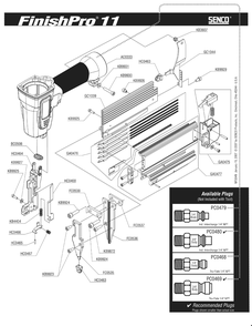 Diagram 2 Diagram and Parts List for FINISHPRO1123GA 4N0001N Senco Nailer