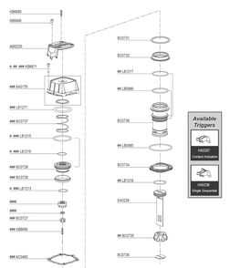 Fig-0 Diagram and Parts List for PS20XP 9W0001N Senco Nailer