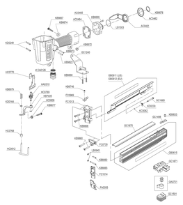 Part Location Diagram of GA0701 Senco Spring Roller