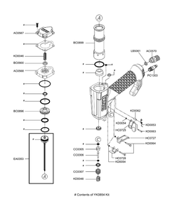Diagram 2 Diagram and Parts List for FINISHPRO23SXP 8F0001N Senco Nailer