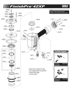 Diagram 2 Diagram and Parts List for FINISHPRO42XP15GA 4G0001N Senco Nailer