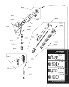Diagram 1 Diagram and Parts List for FINISHPRO35MG 6G0001N Senco Nailer