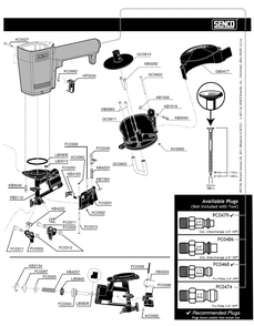 Diagram 1 Diagram and Parts List for SCN40DWFRH 650003N Senco Nailer